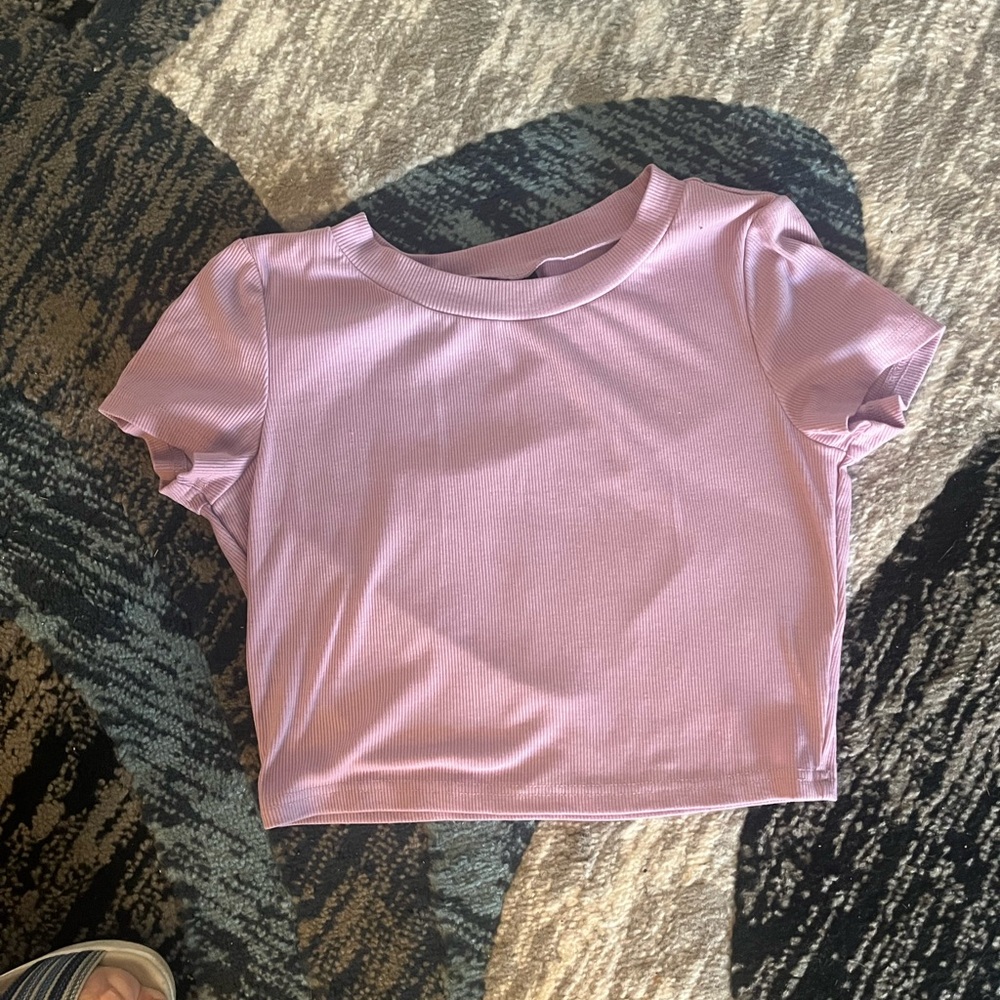 Purple Crop T-shirt